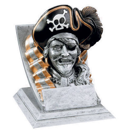 Resin Pirate Mascot Trophies